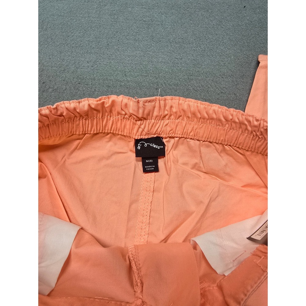 Art Class Girls Coral Orange Cargo Pants Mid Rise Relaxed Leg Size M 8 NWT - Picture 4 of 5
